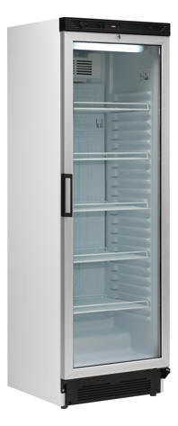 SCHOEPF Getränkekühlschrank 300L - Glastür, 4 Verstellbare Ablagen, Weiß, 169cm